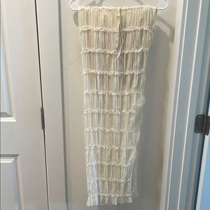 Cream Pleated Skirt